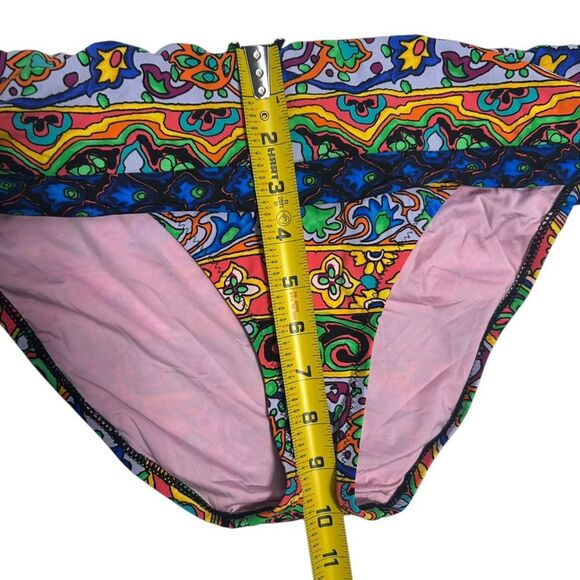 Nanette Lepore Strapless Bikini Boho Multicolor Paisley Print Halter Swimsuit - Picture 11 of 11